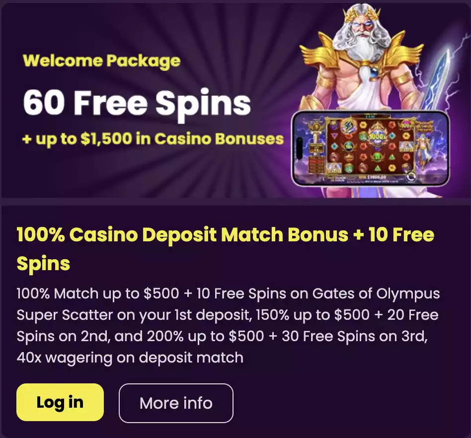 Welcome Bonus Promotional Banner